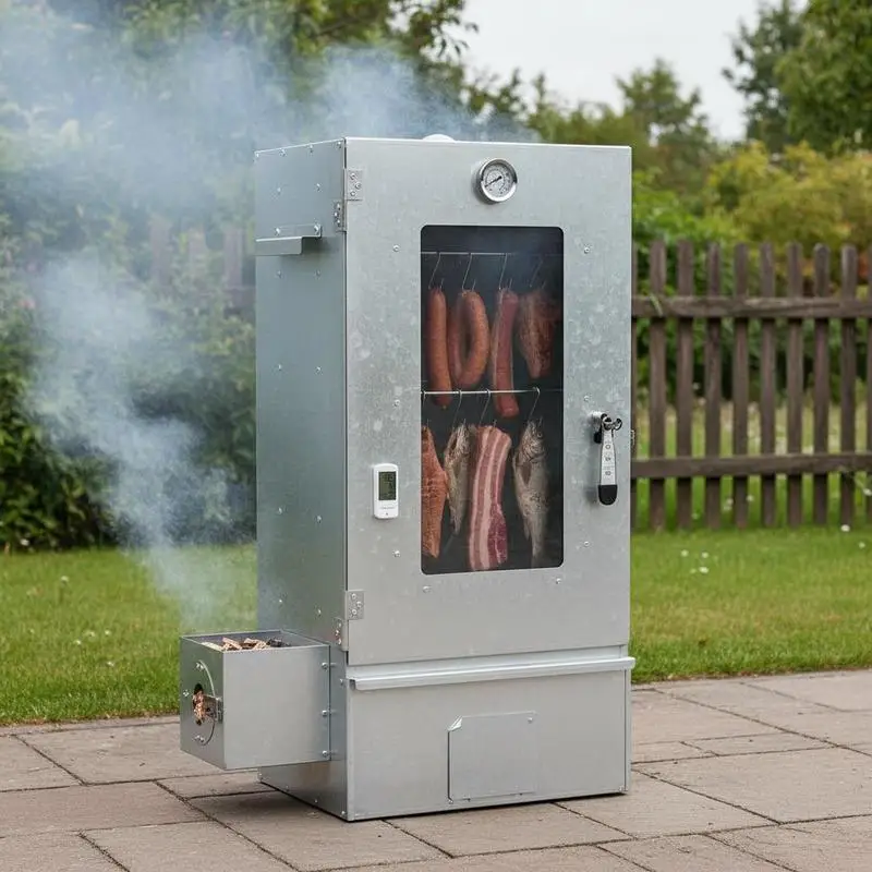 Ahumador vertical de humo frío en acero galvanizado 83 cm — accesorios barbacoa