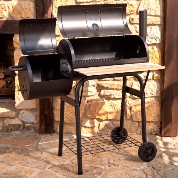 Barbacoa de carbón con ahumador Aktive 110 cm — ahumador offset