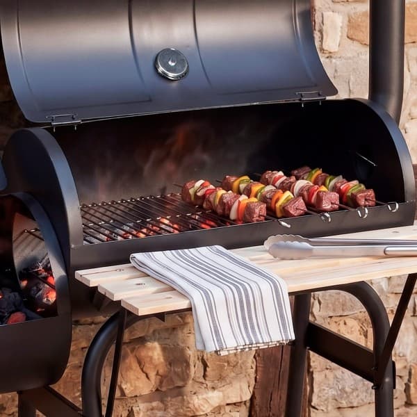 Barbacoa de carbón con ahumador Aktive 110 cm — ahumador offset