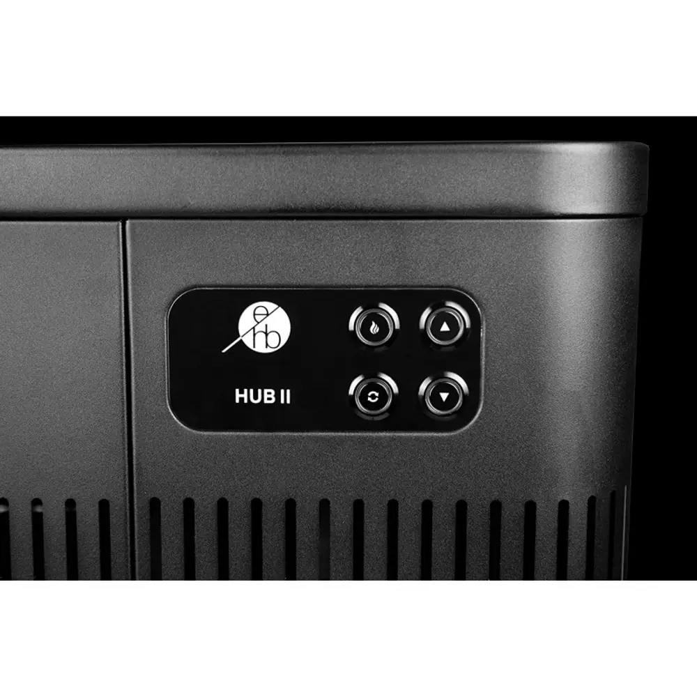 Barbacoa de carbón Everdure HUB II con encendido eléctrico y rustidor: el panel táctil con la pantalla de temperatura