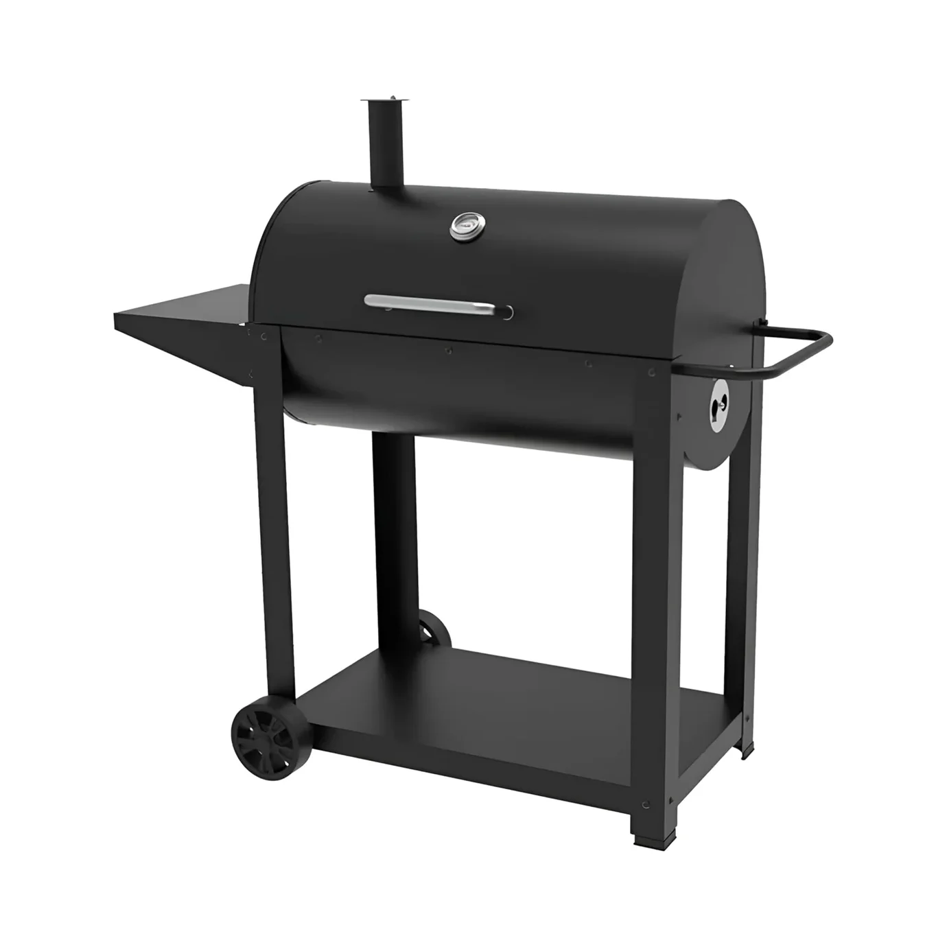 Barbacoa de carbón Imor Dallas de barril con tapa ahumadora y termómetro