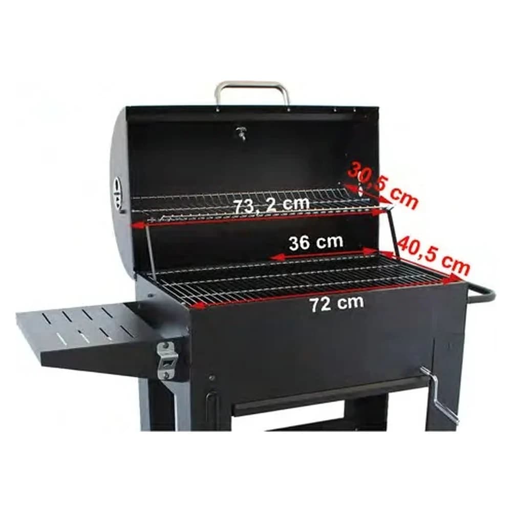 Barbacoa ahumadora de carbón Imor Ronda V20 con parrilla calentadora — barbacoa ahumadora de carbón