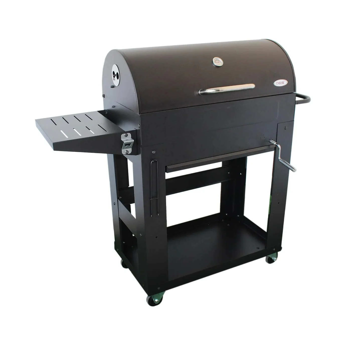 Barbacoa ahumadora de carbón Imor Ronda V20 con parrilla calentadora — barbacoa ahumadora de carbón