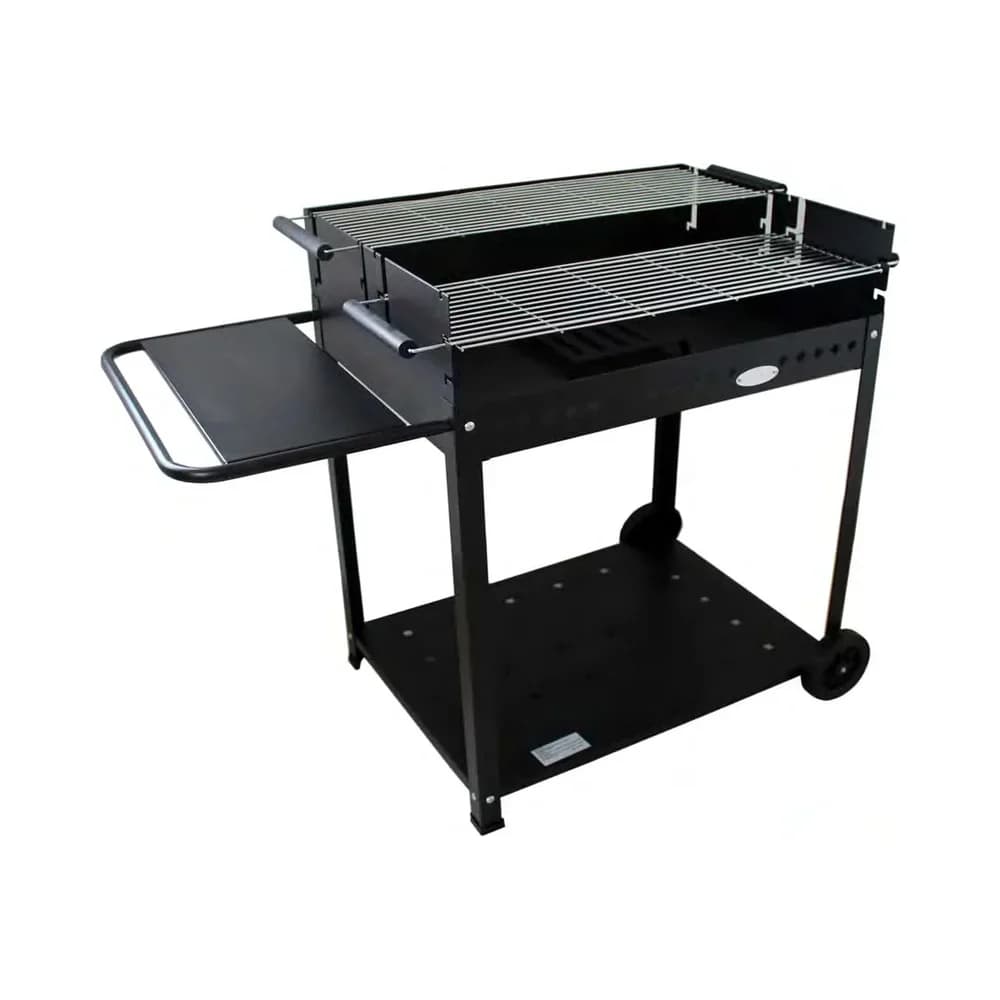 Barbacoa de carbón Imor XL con doble parrilla cromada 74 x 55 cm — barbacoa de carbón doble parrilla