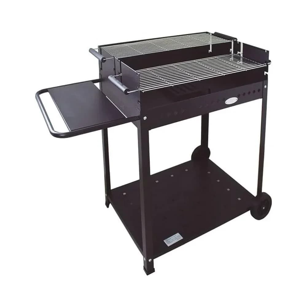 Barbacoa de carbón Imor XL con doble parrilla cromada 74 x 55 cm