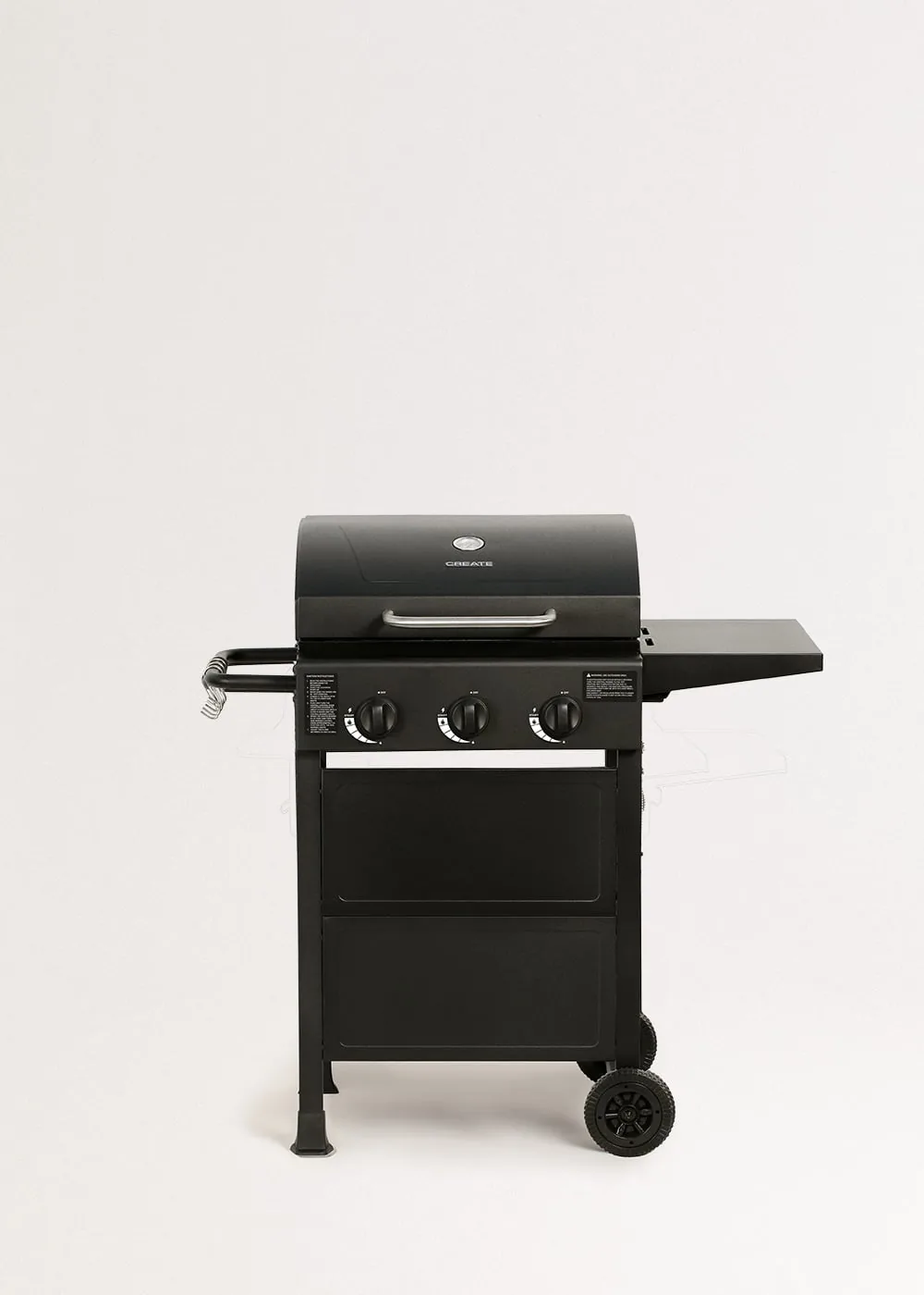 Barbacoa de gas Create Burner 3 quemadores 9 kW con mesa abatible — barbacoa de gas