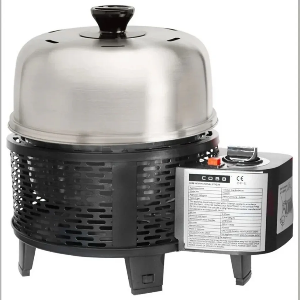 Barbacoa portátil de gas COBB Pro Gas negra con cartucho de 230 g
