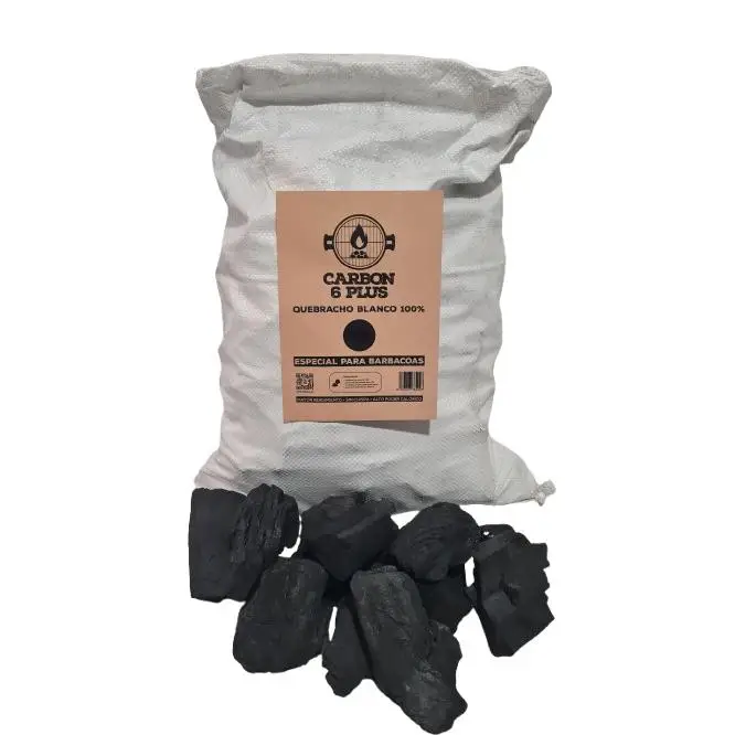 Carbón vegetal de quebracho blanco CARBON6PLUS 15 kg