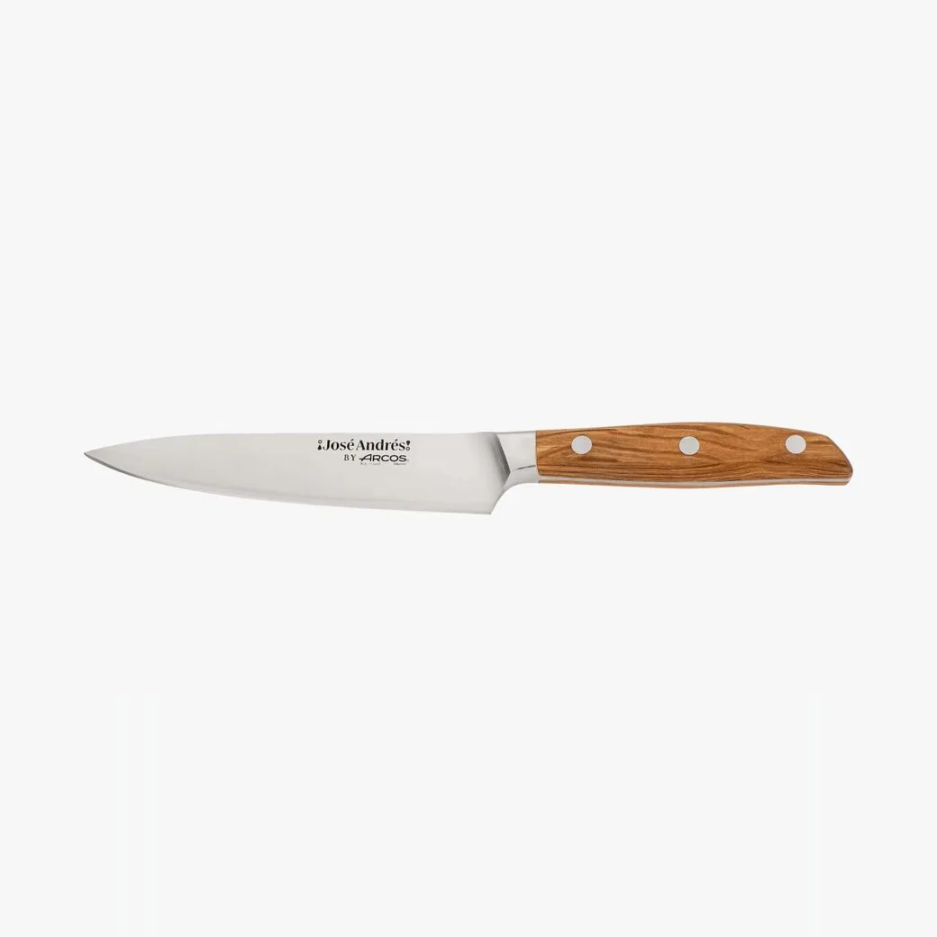Cuchillo de cocina Arcos José Andrés 150 mm forjado con mango de encina