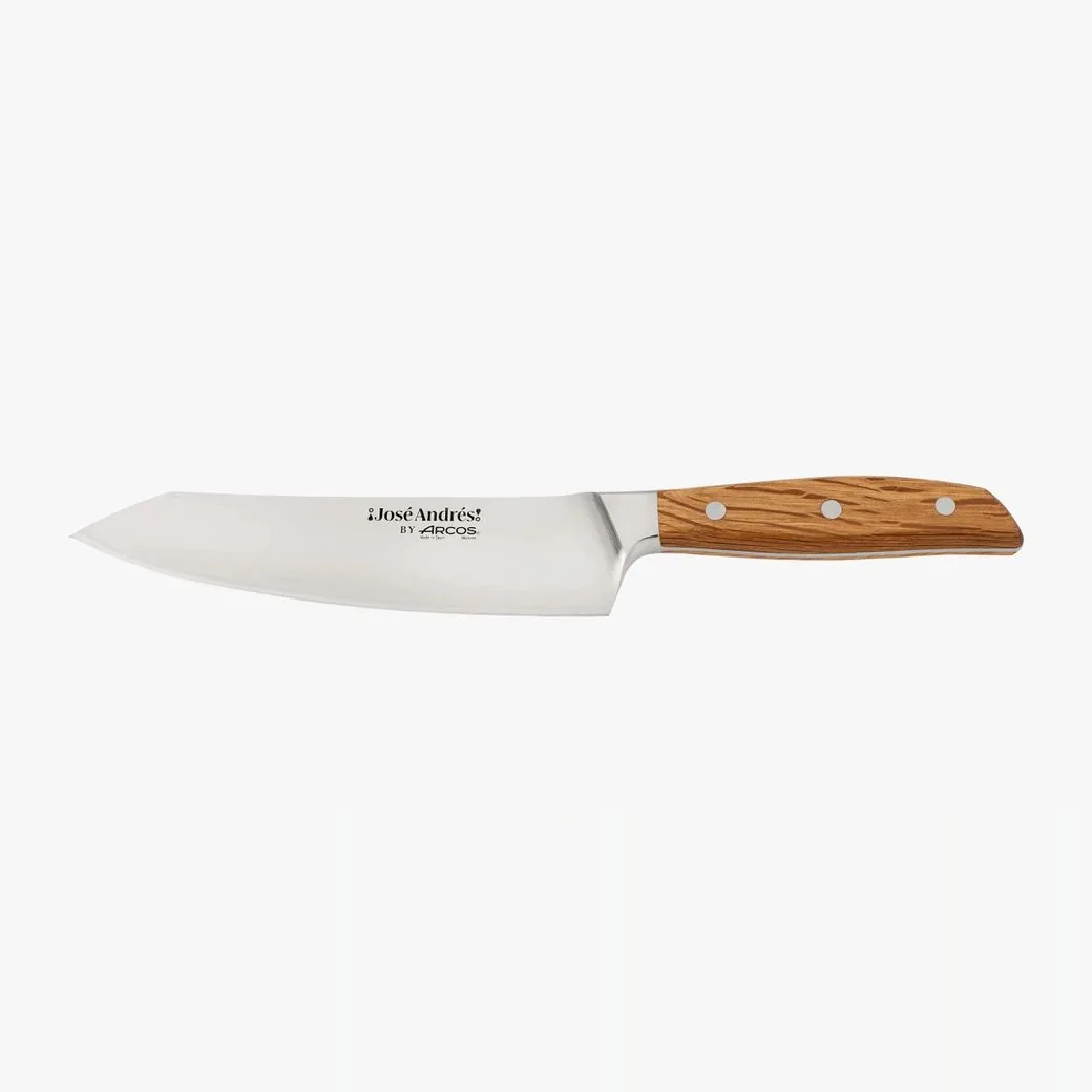 Cuchillo rocking santoku Arcos José Andrés 190 mm con mango de encina