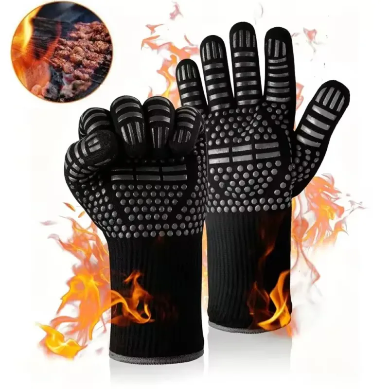Guantes para barbacoa resistentes al calor hasta 800 °C (par)