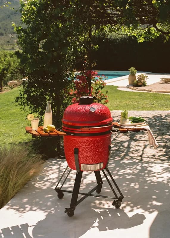 Barbacoa kamado Create de cerámica 21" roja — barbacoa kamado