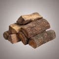 Leña de encina y roble en saco 14 Kg: montón de producto a granel
