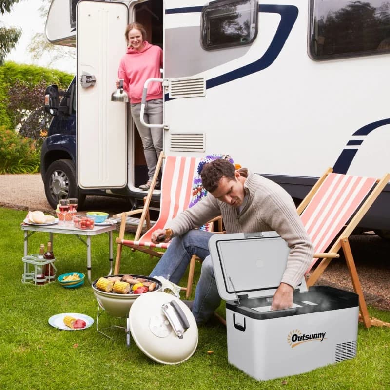 Nevera congelador portátil Outsunny 25 L compresor 12/24 V -20 °C — nevera congelador portátil