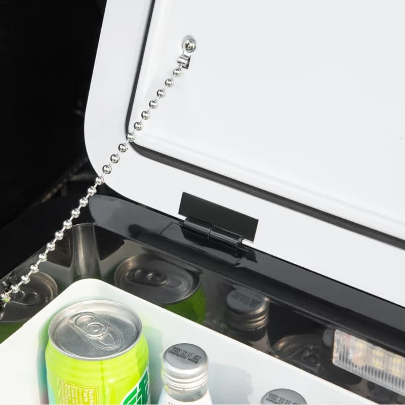 Nevera congelador portátil Outsunny 25 L compresor 12/24 V -20 °C: el saco abierto para ver el producto por dentro