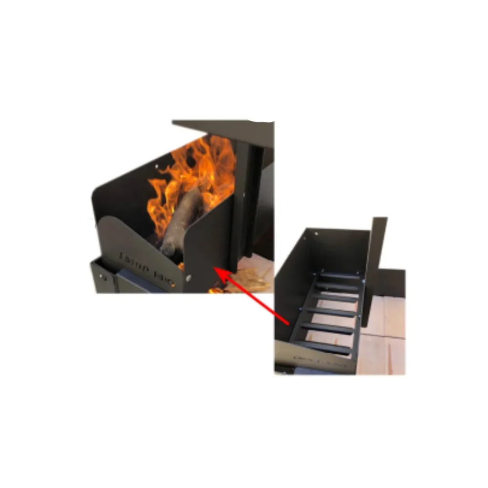 Parrilla argentina Imor Argengrill con brasero lateral y ladrillo refractario — parrilla argentina pequeña