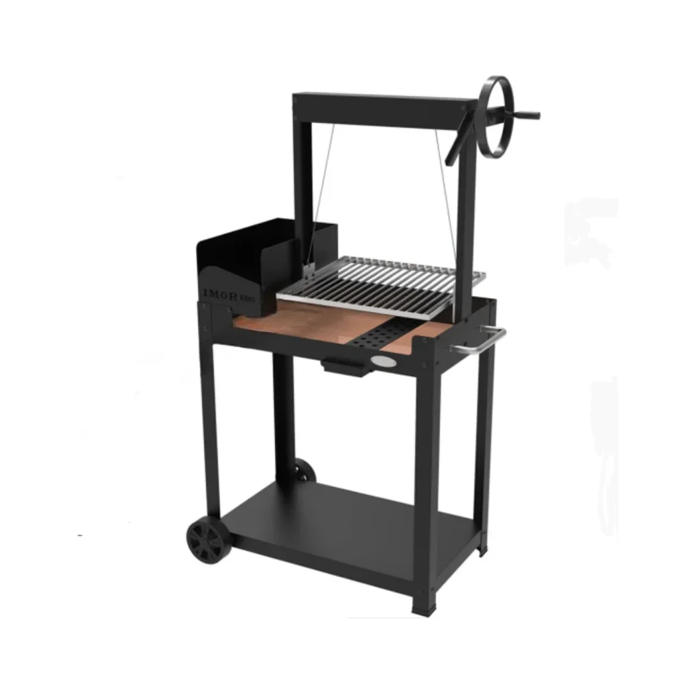 Parrilla argentina Imor Argengrill con brasero lateral y ladrillo refractario — parrilla argentina pequeña