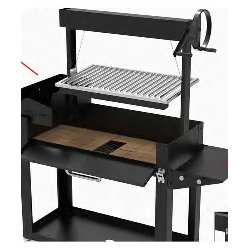 Parrilla argentina Imor Leñagrill con brasero y parrilla en V de acero inoxidable — parrilla argentina