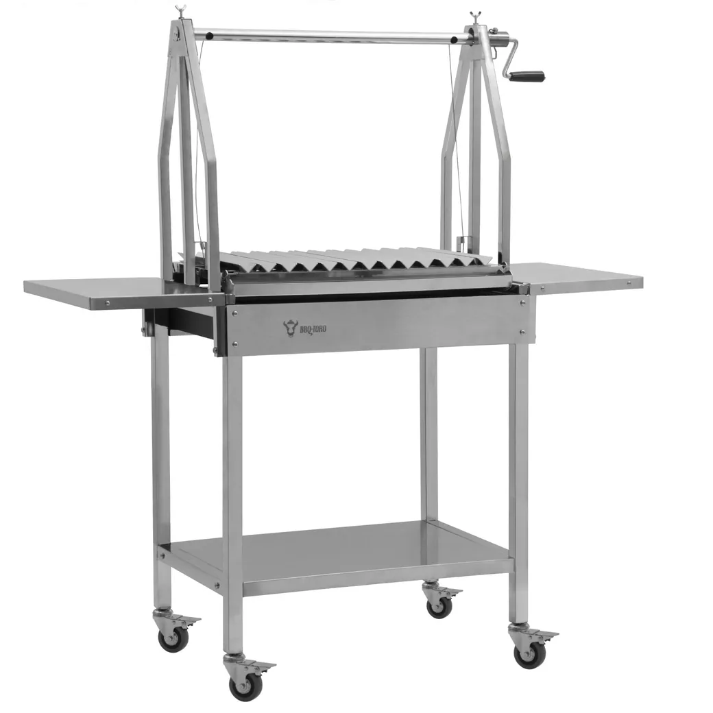 Parrilla asador argentina BBQ-Toro de acero inoxidable 119 cm — parrilla