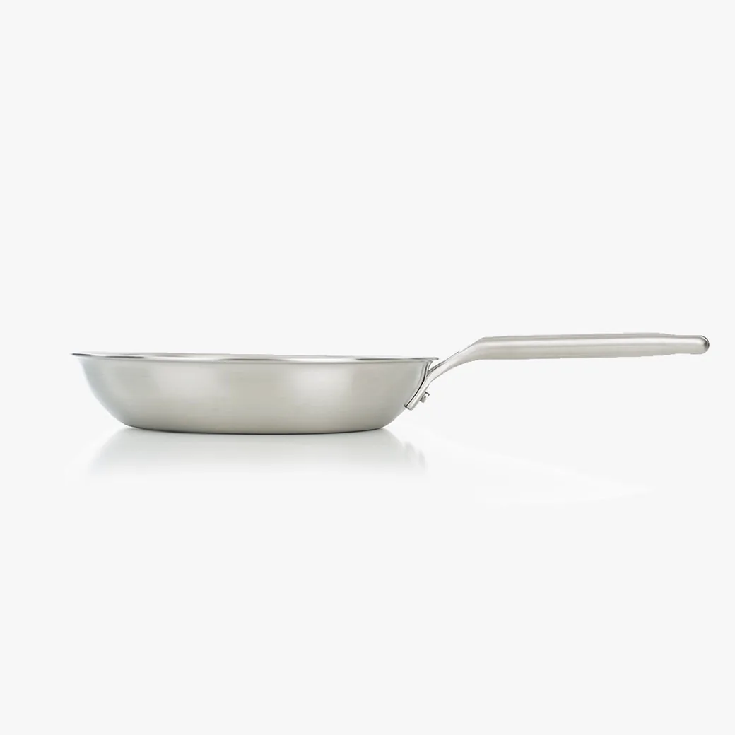 Sartén de acero inoxidable Arcos Samoa 24 cm sin antiadherente, para inducción: vista lateral
