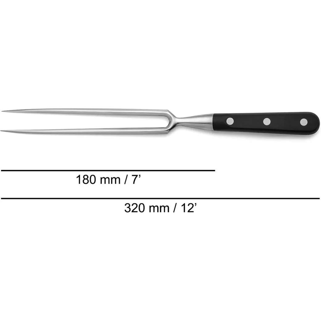 Tenedor trinchante para barbacoa Arcos Riviera 18 cm forjado NITRUM: medidas y dimensiones