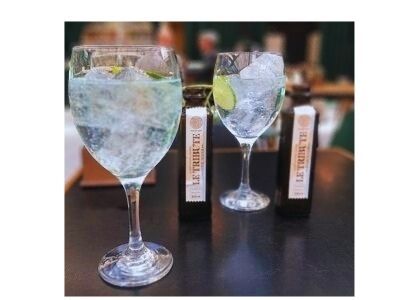 Gin tonic para acompañar una barbacoa de pescado y marisco