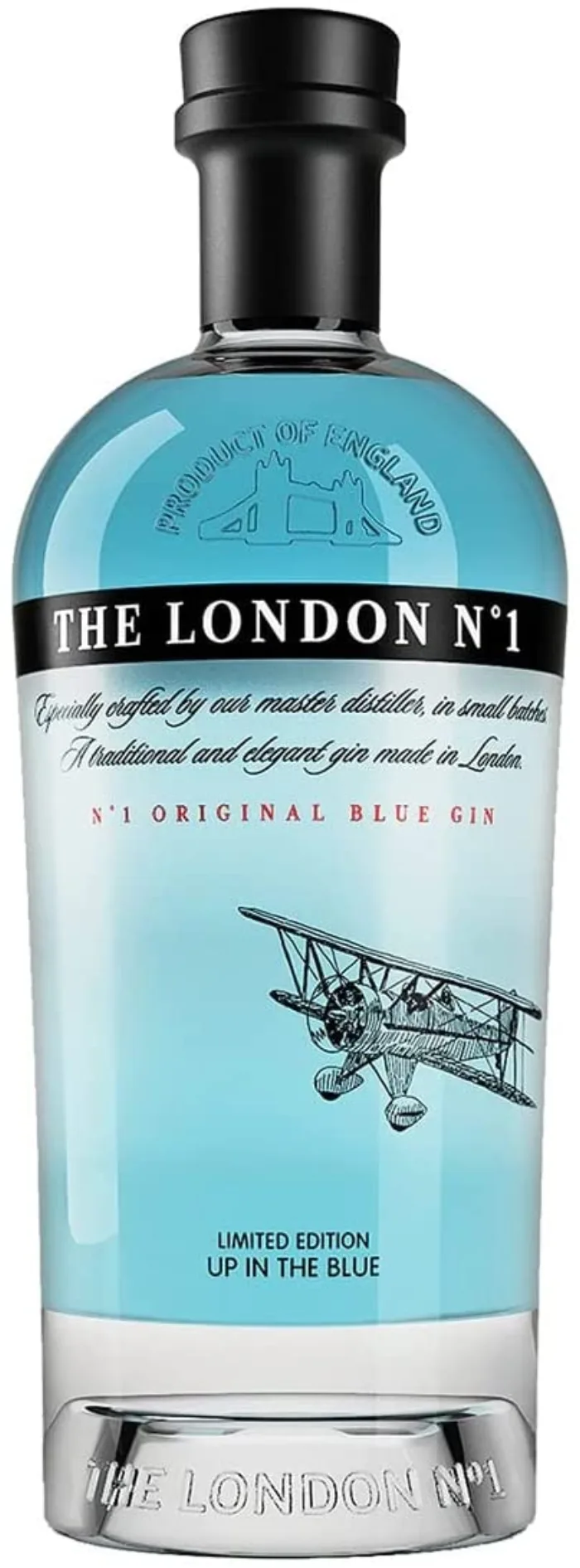 Botella de ginebra azul The London Nº1